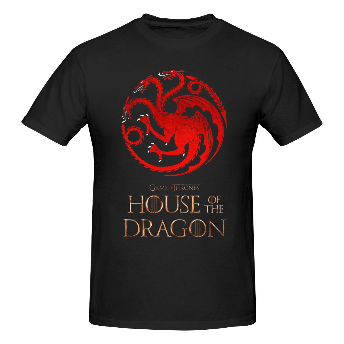 House Of The Dragon T Shirt Streetwear Plus Size Cotton Crewneck Short Sleeve Custom Anime Shirt